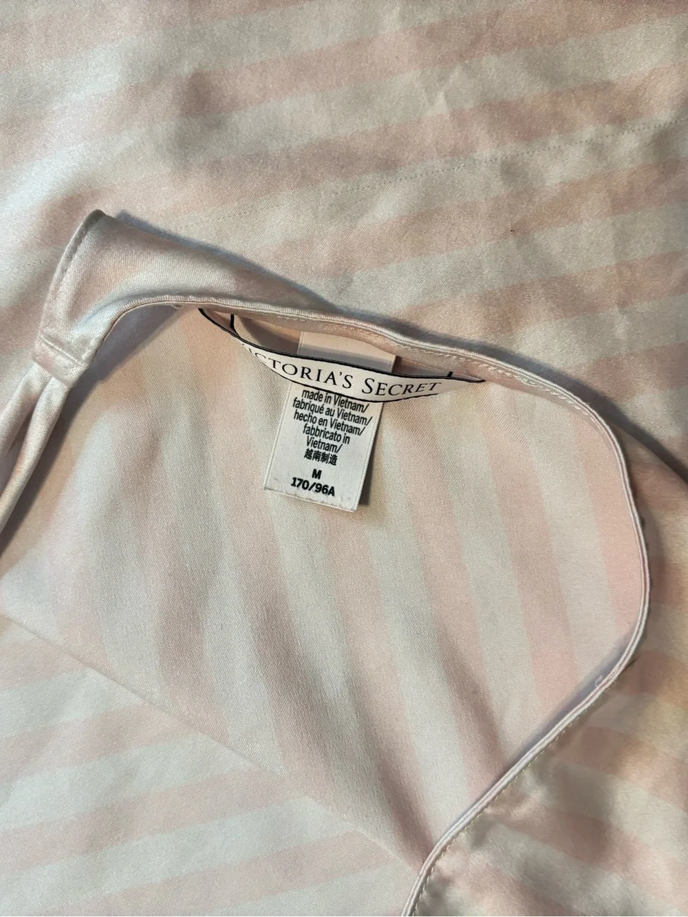Victoria’s Secret Satin Stripe Cami & Short PJ Set